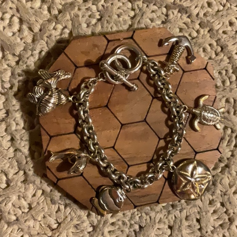Beach themed charm bracelet